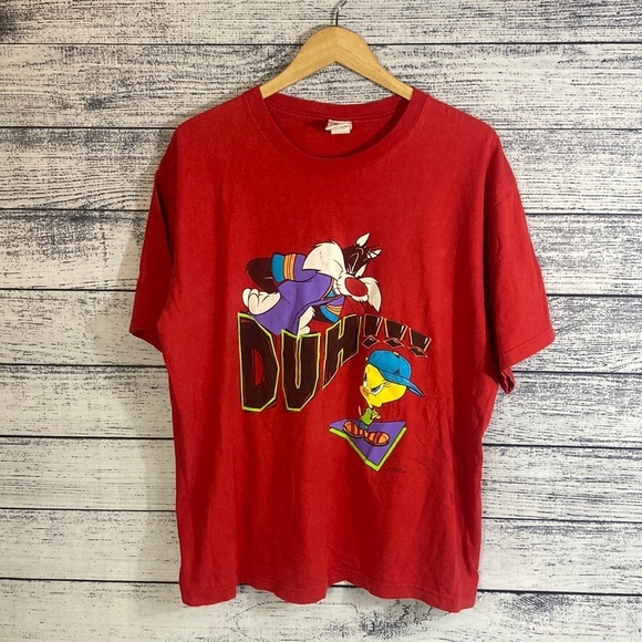 Vintage Freeze Looney Tunes Duhhh Tee Shirt XL - Picture 1 of 4